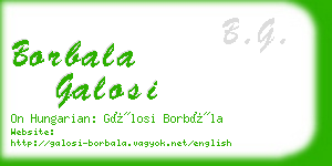 borbala galosi business card
